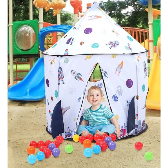 Children's Tent Indoor Play House Space Indoor Baby Rocket Tent Pop Up - Picture 7 of 7